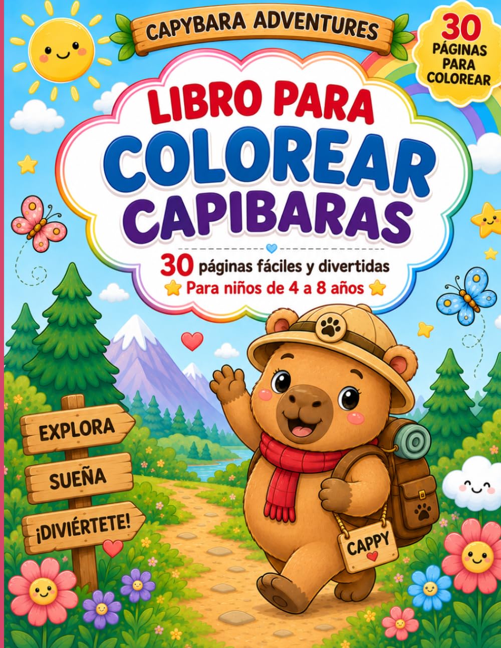 capítulo por capítulo baixar Libro para Colorear Capibaras Adorables: 30 páginas fáciles y divertidas para niños de 4 a 8 años (Spanish Edition)