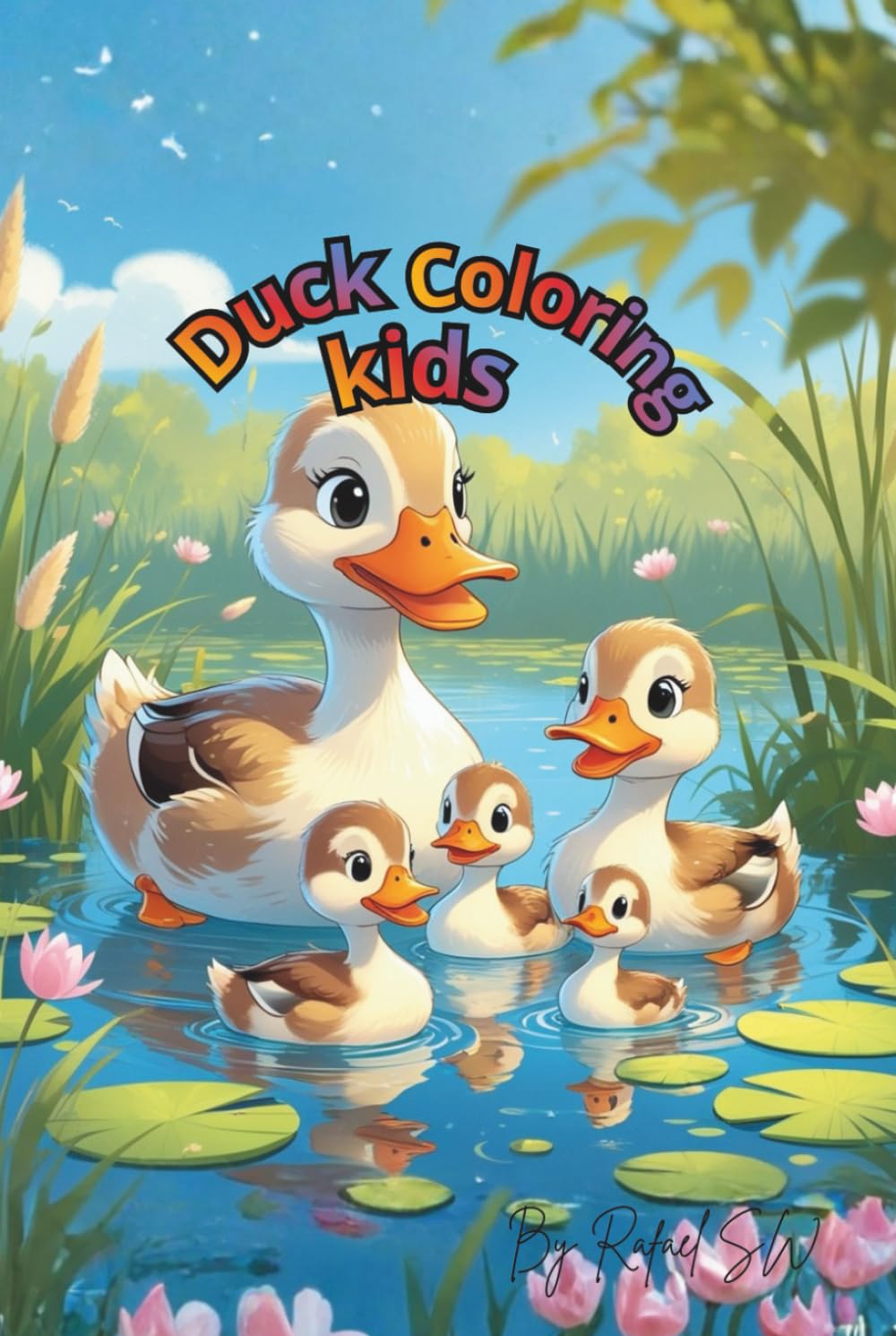 Duck Coloring Kids | Coloring book for kids: Easy coloring book for children