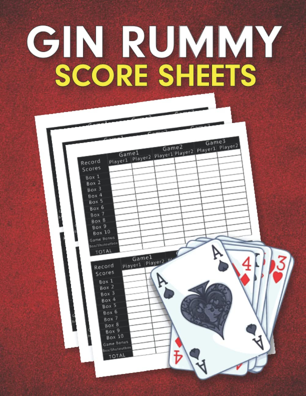 Gin Rummy Score Sheets: Gin Rummy Score Cards with Size 8.5" x 11" – 130 Score Pads for Scorekeeping baixar livro de graça