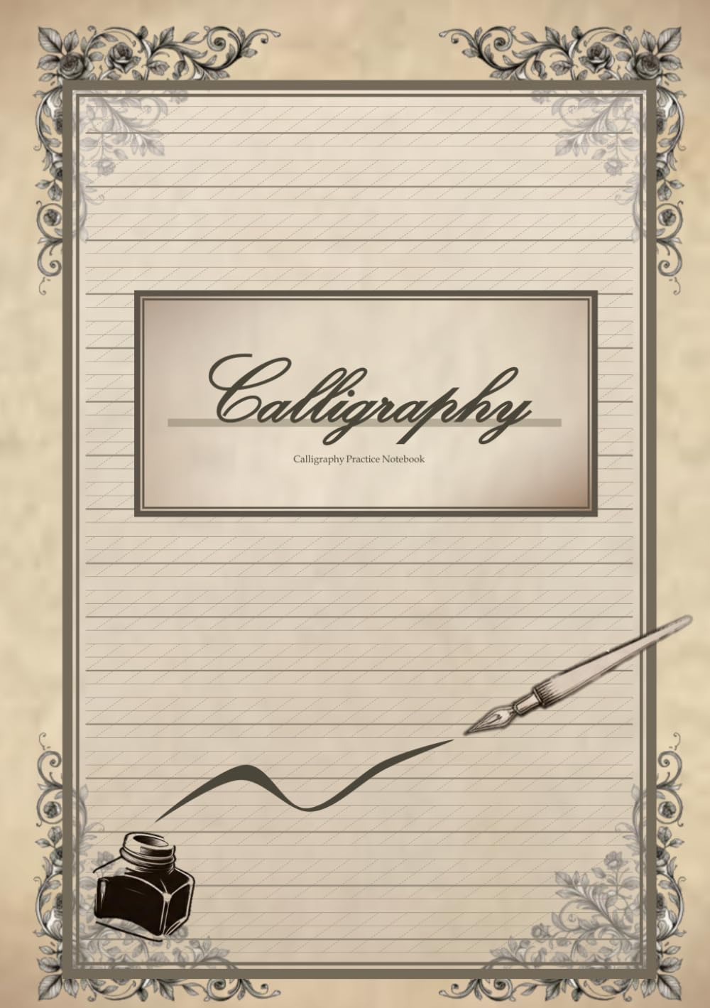 capítulo por capítulo baixar Calligraphy Practice Notebook, 240 single-sided sheets, A5 size (Compact size), 16 rows per page, tear-away pages