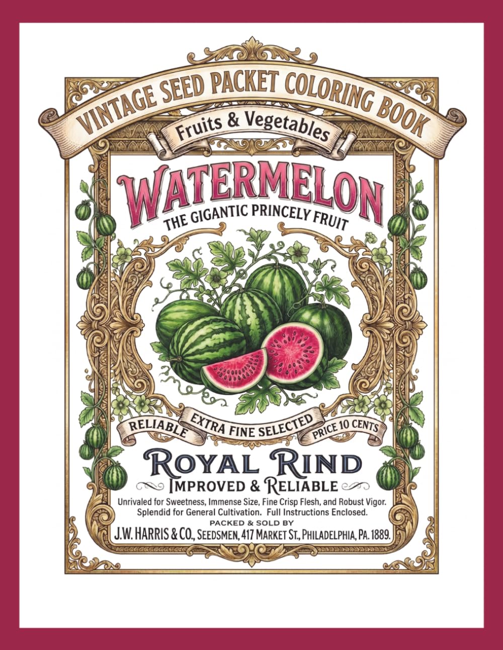 Vintage Seed Packet Coloring Book - Fruits and Vegetables: Nostalgic Garden Catalog Art Featuring Heirloom Produce and Antique Agricultural Illustrations baixar livro de graça