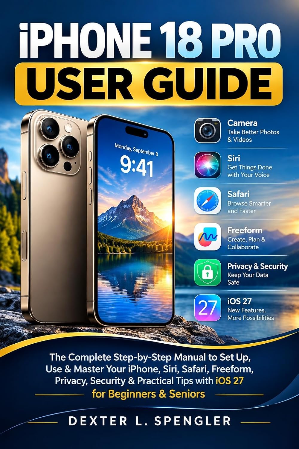 ler totalmente IPHONE 18 PRO USER GUIDE: The Complete Step-by-Step Manual to Set Up, Use & Master Your iPhone, Siri, Safari, Freeform, Privacy, Security & Practical Tips... 27 for Beginners & Seniors (English Edition)
