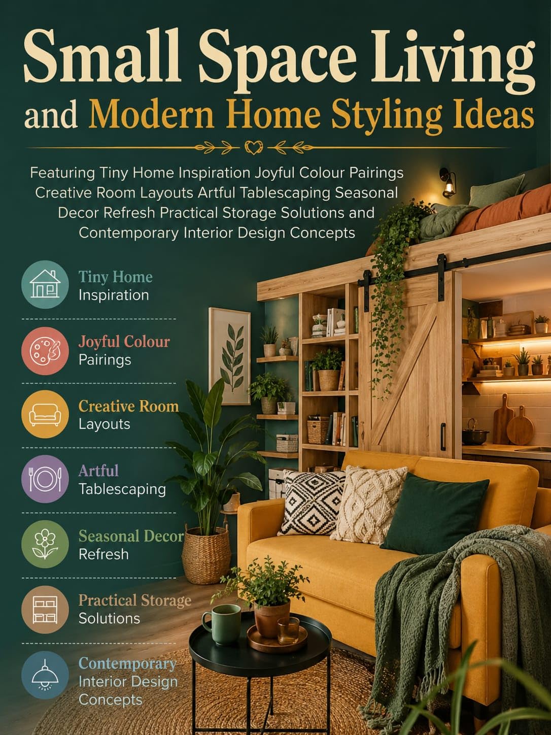 Small Space Living and Modern Home Styling Ideas Featuring Tiny Home Inspiration Joyful Colour Pairings Creative Room Layouts Artful Tablescaping Seasonal... Storage Solutions (English Edition) baixar livro de graça