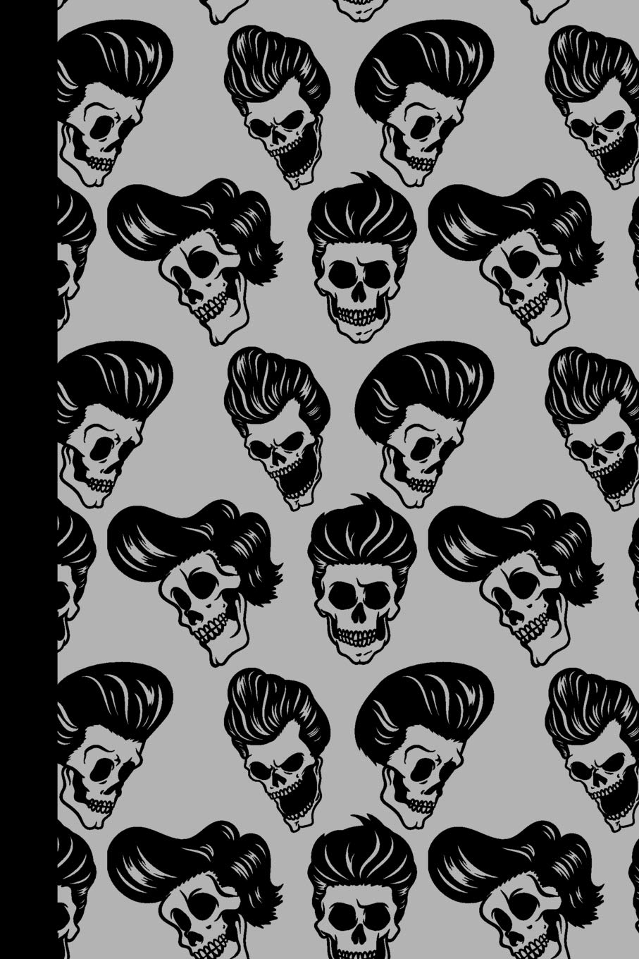 Skull Dot Grid Notebook: Greaser Style Skull Biker Dot Grid Journal