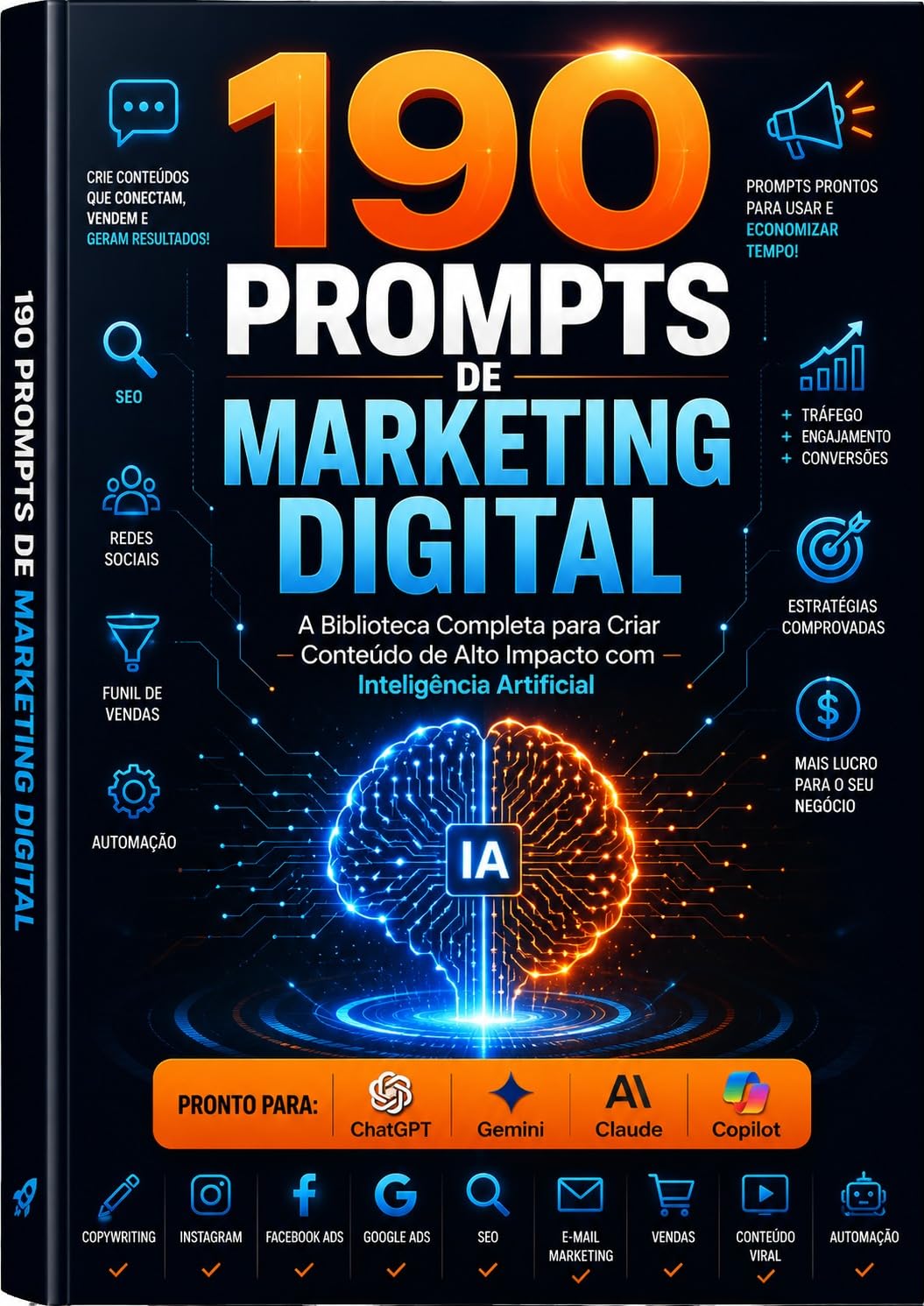 190 Prompts de Marketing Digital: A Biblioteca Completa de Prompts para ChatGPT, Gemini, Claude e Outras Inteligências Artificiais baixar o livro de graça