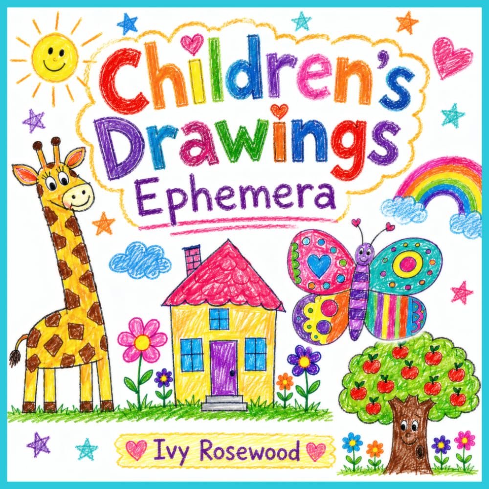 Children's Drawings Ephemera: 80 Colorful Childlike Crayon Art Ephemera Pieces for Junk Journals, Scrapbooking, Collage & Paper Crafts baixar livro de graça