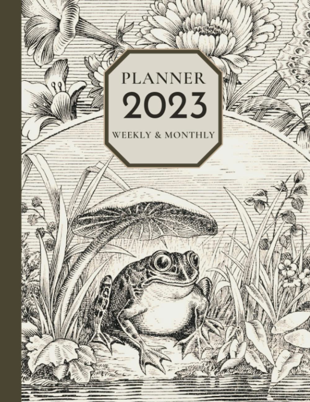 ler totalmente Planner 2023: January to December | Frog Mushroom Cottagecore Vintage Illustration | Monthly and Weekly Planner 2023 | Monthly Reflection Journal | Plenty of Space for Personal Reflection