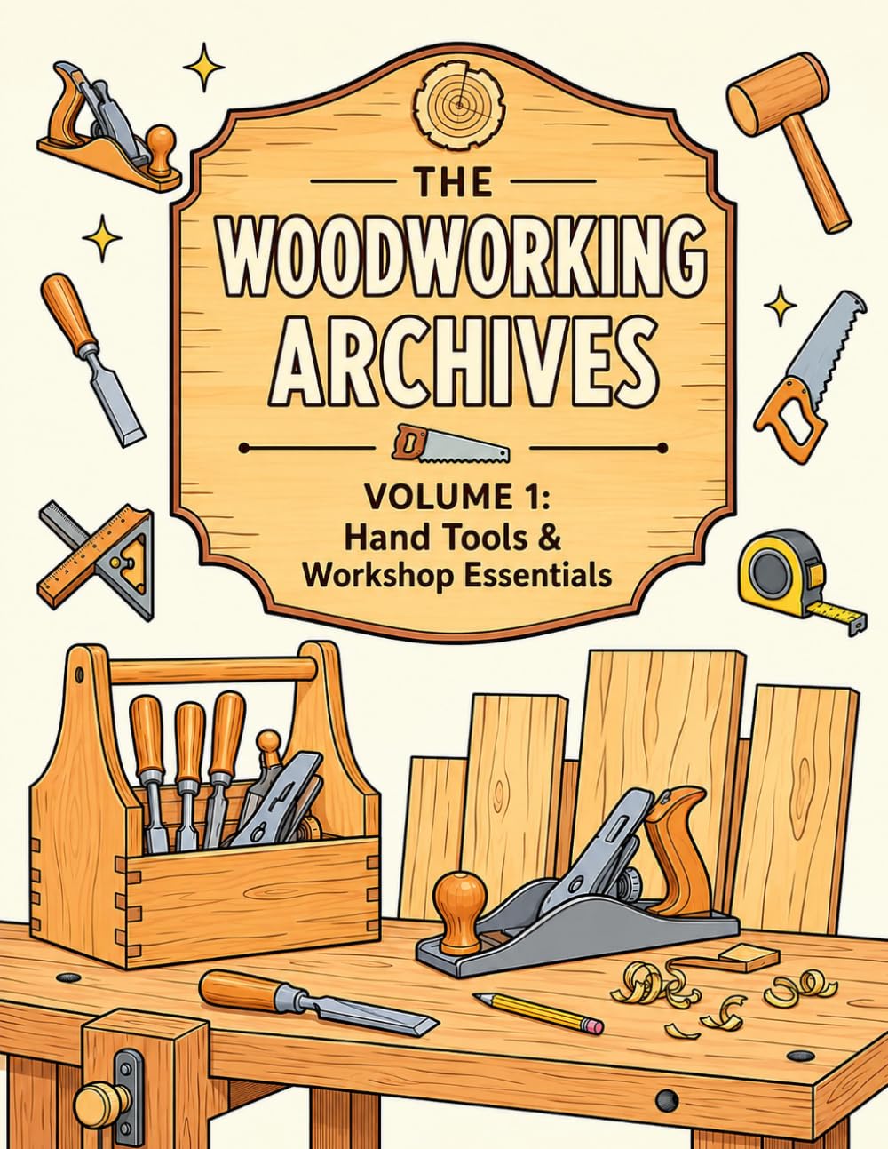 ler totalmente The Woodworking Archives (Volume 1): Hand Tools & Workshop Essentials — A Coloring Book of 60 Detailed Illustrations for Woodworkers, Carpenters & Craft Lovers (MyWisdom's Woodworking Archives)