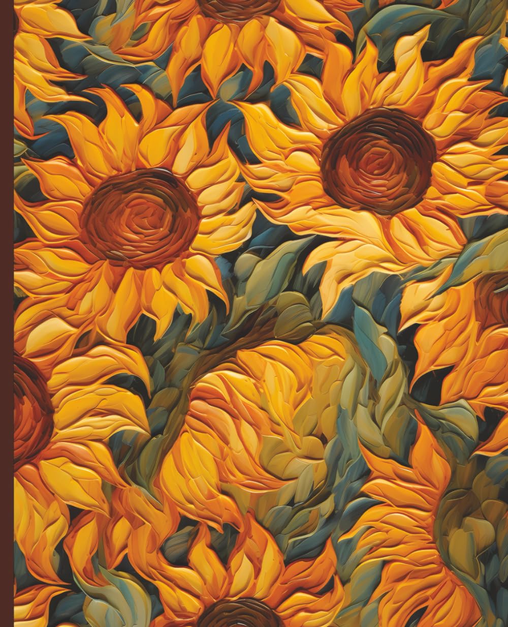 capítulo por capítulo baixar Composition Notebook College Ruled: Sunflowers Impressionist Oil Illustration | 7.5" x 9.25” Vintage French Floral Artist Aesthetic Journal with 120 Pages | The Masters Collection