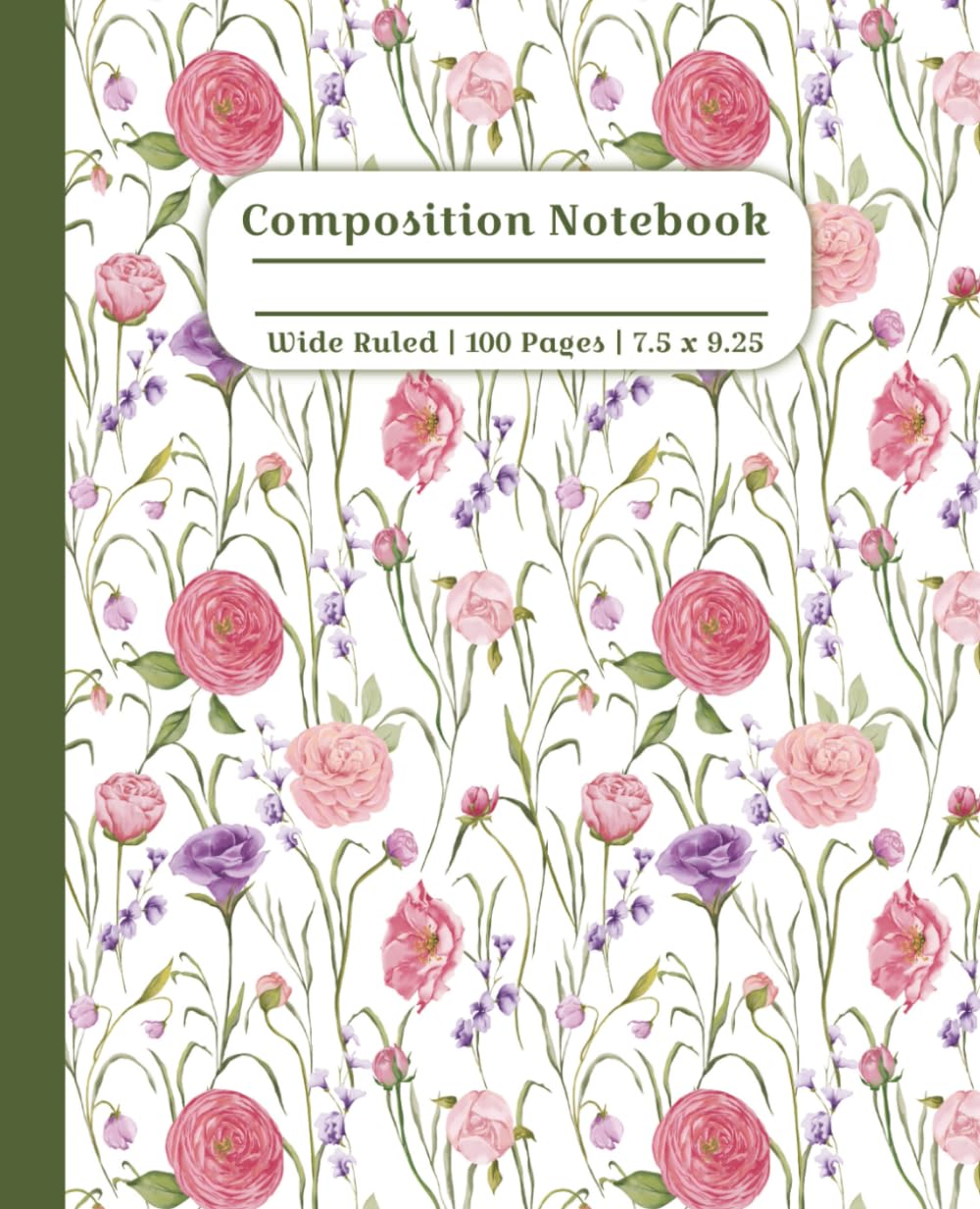 English Rose Composition Notebook | Vintage Chic Flower Journal | Gift to Gardeners, Students, Women, Girls, Moms, Teens, Teachers | Use for School,... Wide Ruled Blank Lined Pages | 7.5 x 9.25" baixar livro de graça