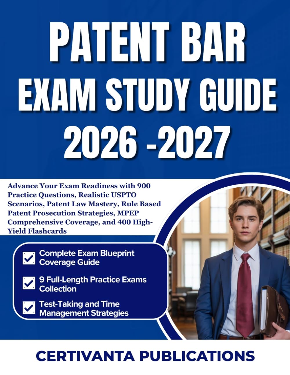 ler totalmente PATENT BAR EXAM STUDY GUIDE 2026-2027: Advance Your Exam Readiness with 900 Practice Questions, Realistic USPTO Scenarios, Patent Law Mastery, Rule... Coverage, and 400 High-Yield Flashcards