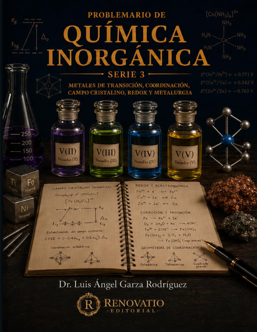 Problemario de Química Inorgánica: Serie 3: Metales de transición, coordinación, campo cristalino, redox y metalurgia (Spanish Edition) baixar o livro de graça