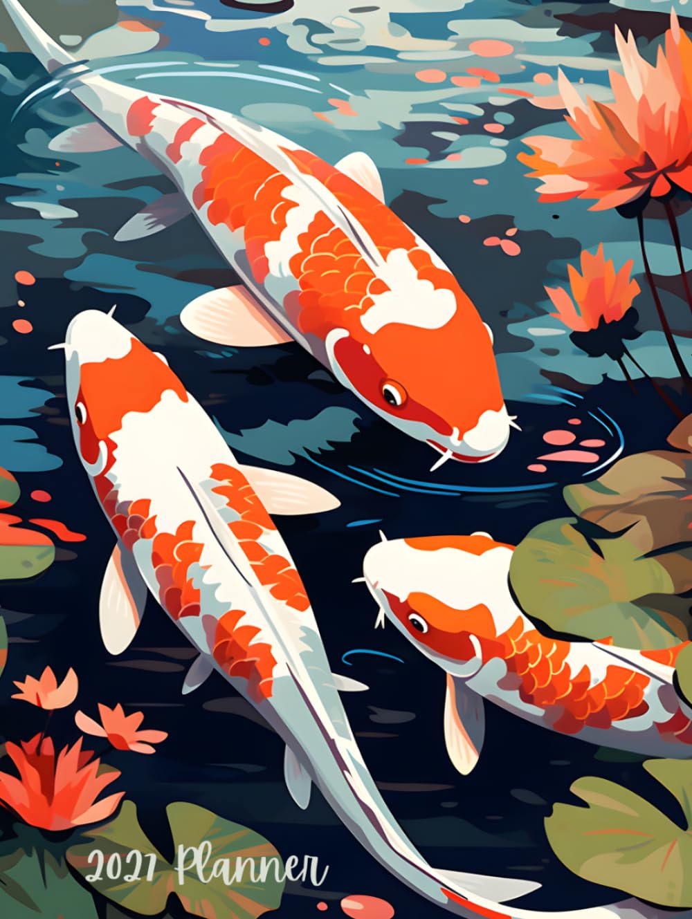 capítulo por capítulo baixar 2027 Planner: Koi Fish Pond Dated Weekly and Monthly Page Views With Space For Notes