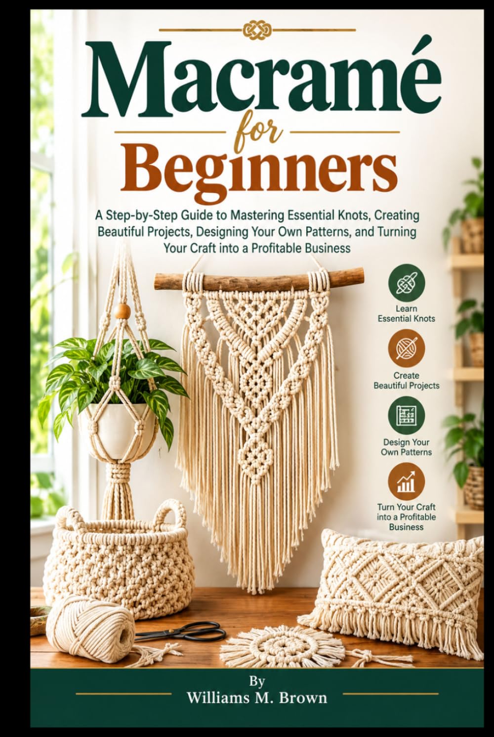 capítulo por capítulo baixar Macramé for Beginners: A Step-by-Step Guide to Mastering Essential Knots, Creating Beautiful Projects, Designing Your Own Patterns, and Turning Your Craft into a Profitable Business