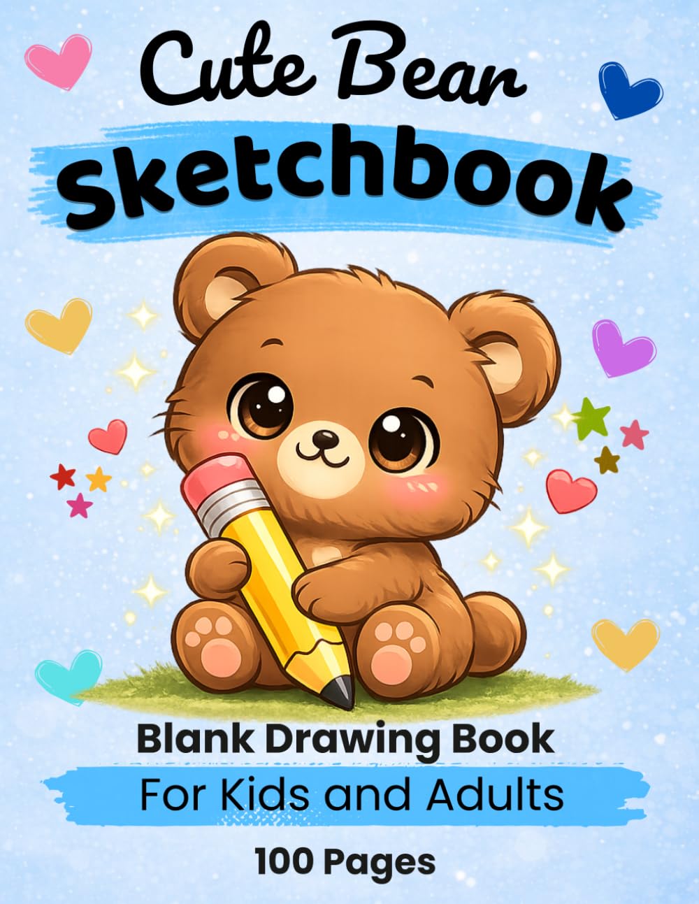 capítulo por capítulo baixar Cute Bear Sketchbook: Blank Drawing Book for Kids and Adults: 100 Pages for Drawing, Sketching and Creativity (Portuguese Edition)
