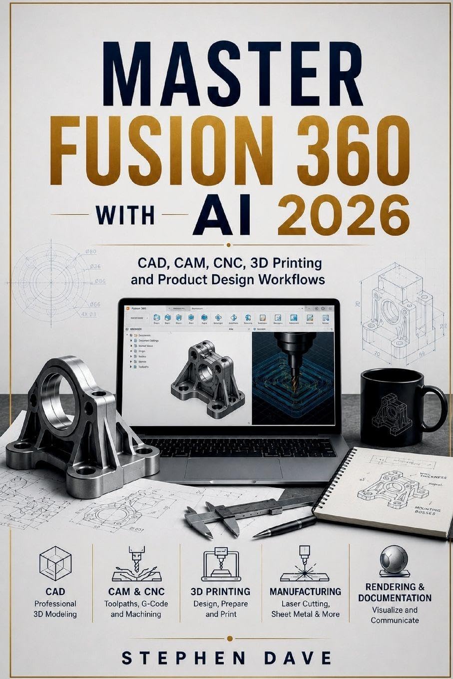 Master Fusion 360 with AI 2026: CAD, CAM, CNC, 3D Printing and Product Design Workflows baixar o livro de graça