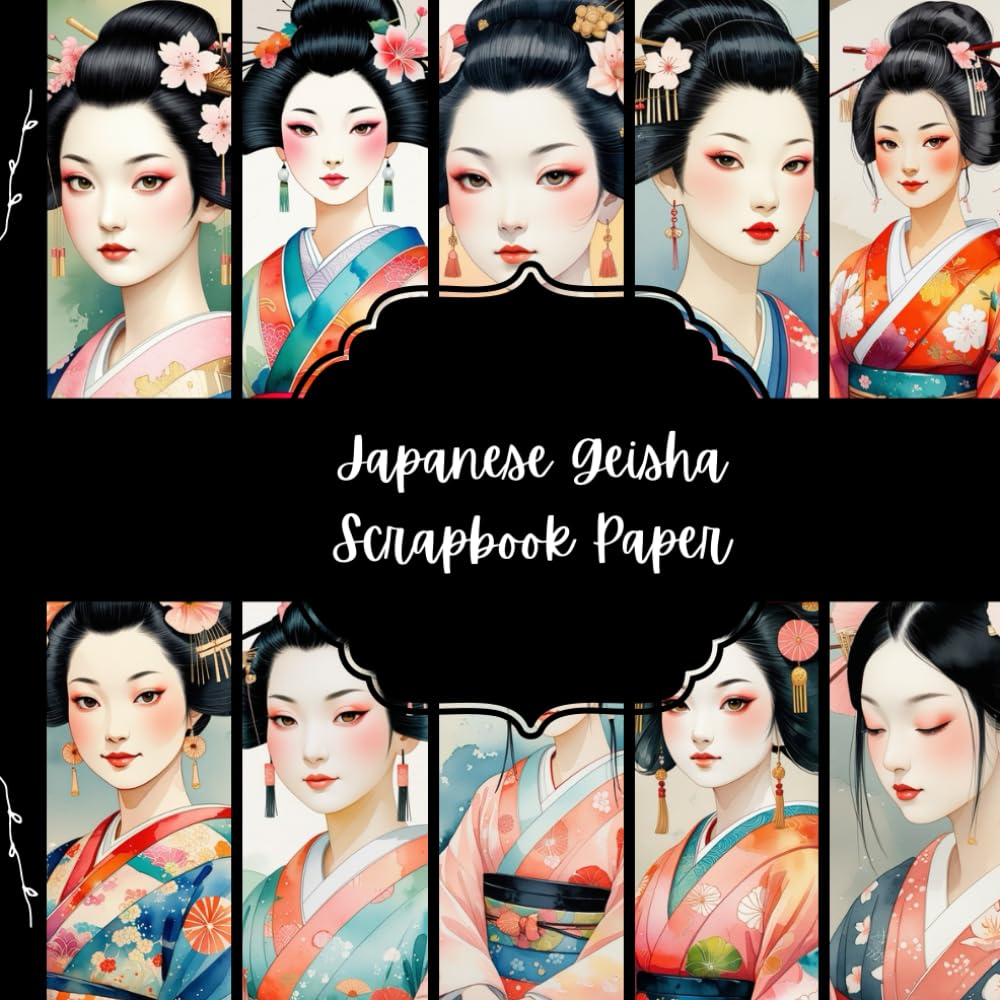 Japanese Geisha Scrapbook Paper, Asian Women Junk Journal Paper, Traditional Japan Decorative Paper, DIY Projects, Origami, Collage Sheets, Decoupage Paper, 10 Designs, Double SIded baixar o livro de graça