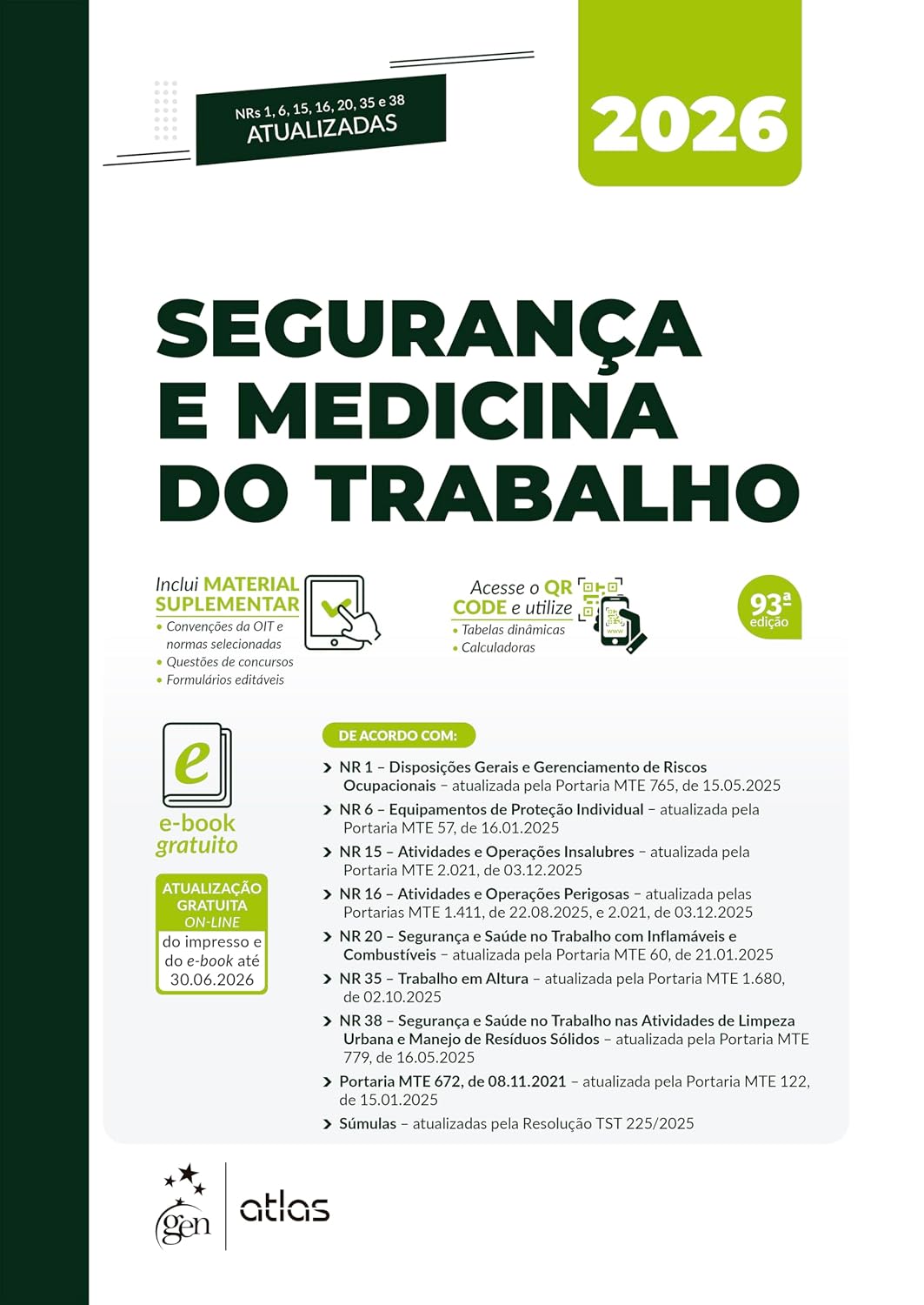 Segurança e Medicina do Trabalho - 93ª Edição 2026 baixar o livro de graça