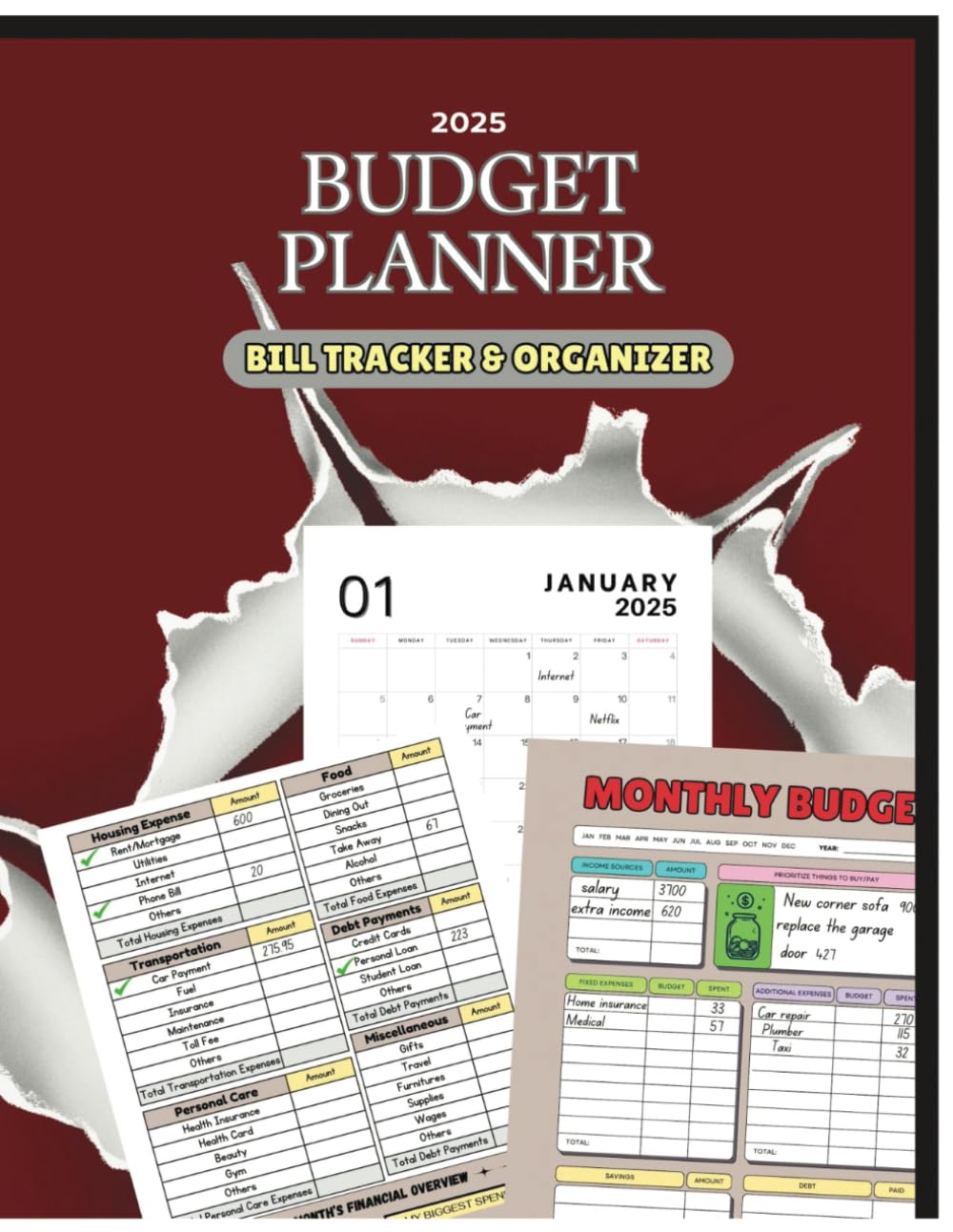 Budget Planner & Monthly Bill Tracker & Organizer – Expense Tracker, Financial Journal with Monthly Reflection Questions, and Budget Book to Manage... Budgeting, Goal Setting, and Money Management baixar o livro de graça