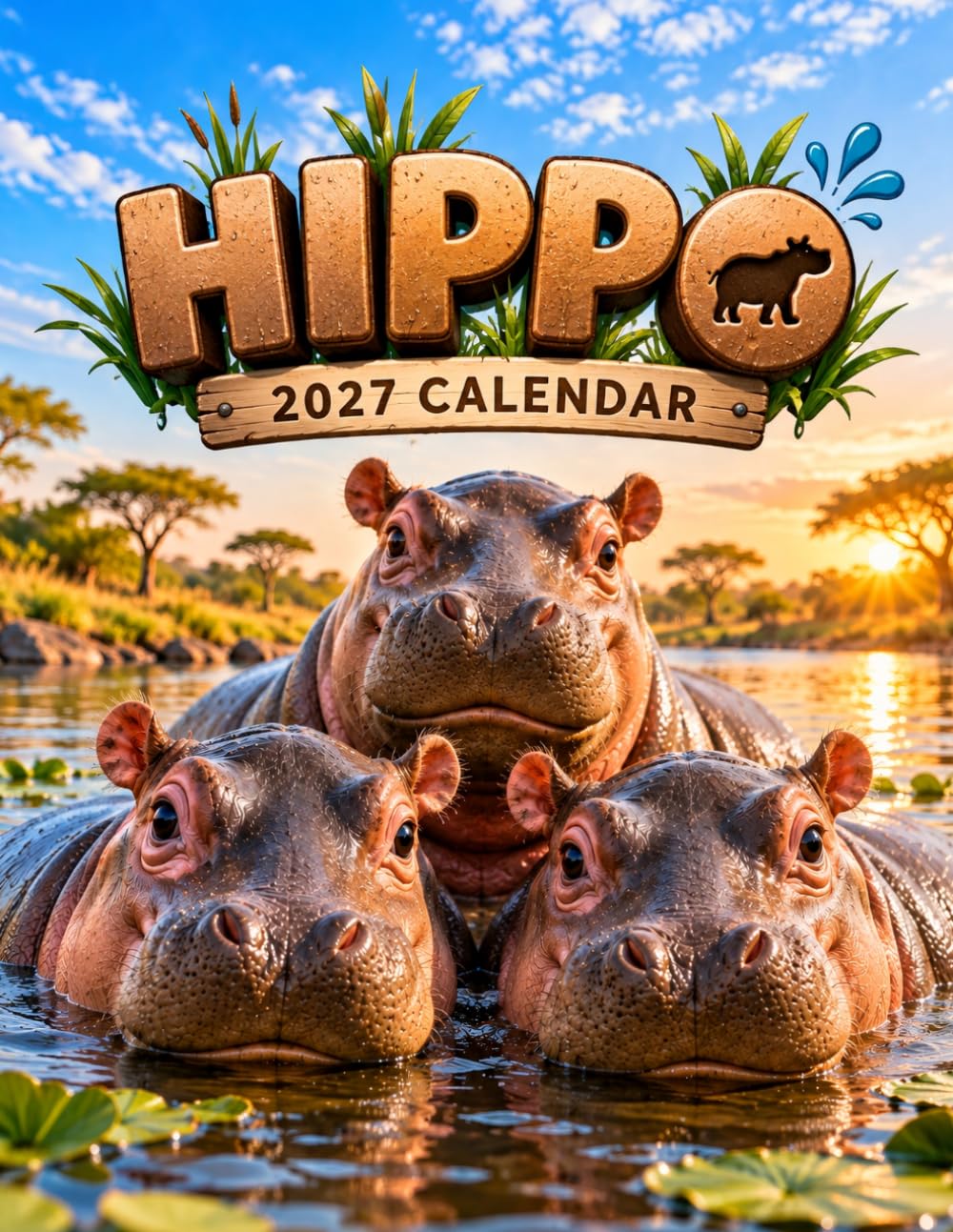 capítulo por capítulo baixar Hippo 2027 Calendar: Majestic Hippopotamus Wildlife and Beautiful Nature Scenes