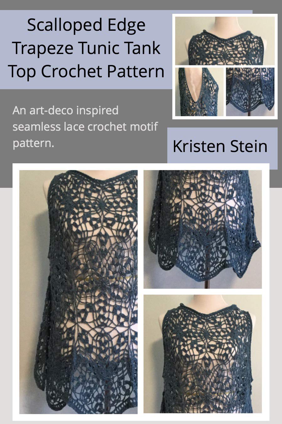 Scalloped Edge Trapeze Tunic Tank Top Crochet Pattern: An art-deco inspired seamless lace crochet motif pattern (English Edition) baixar livro de graça