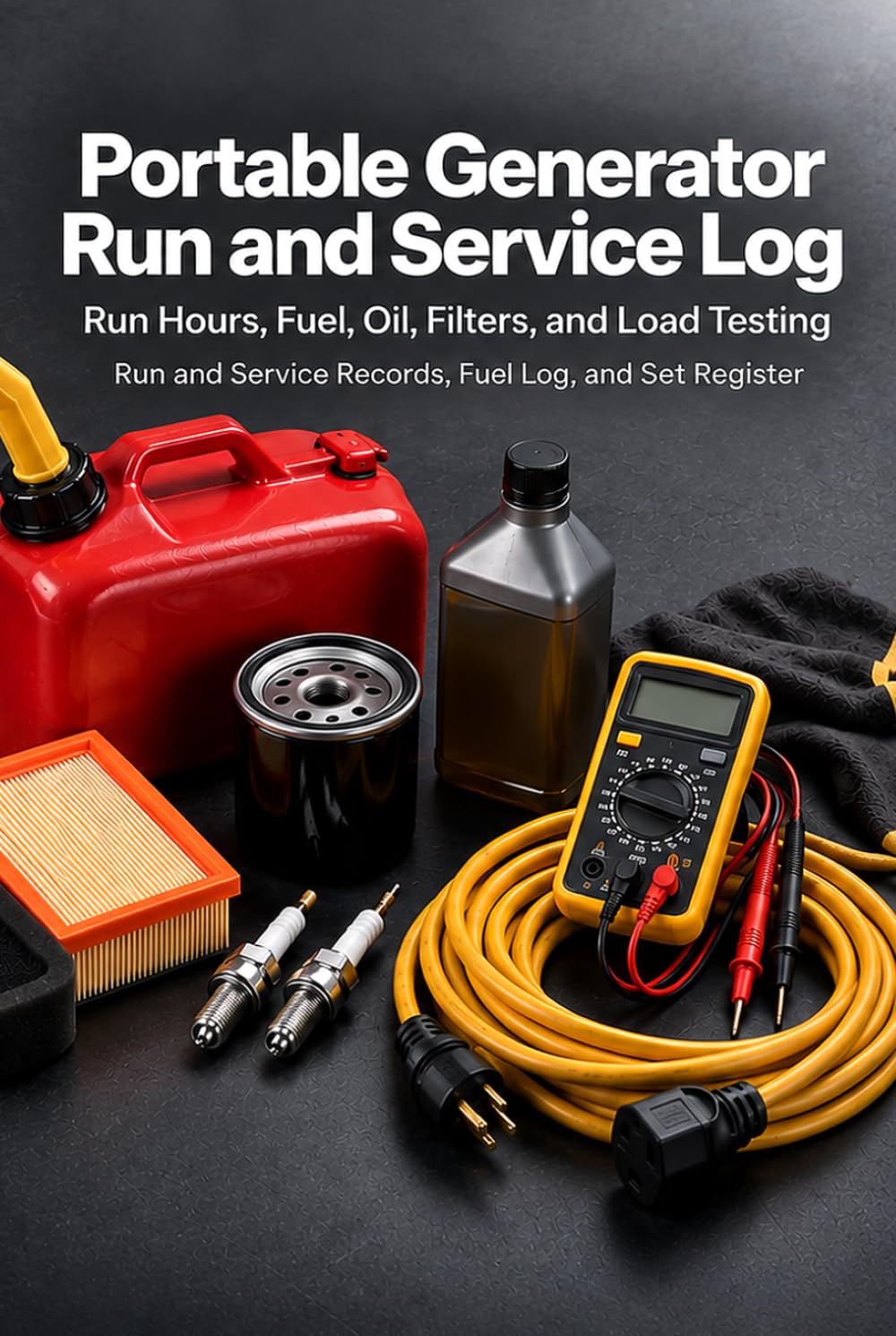 Portable Generator Run and Service Log: Run Hours, Fuel, Oil, Filters, and Load Testing: 160 Records with Set Register and Replacement Pages baixar livro de graça
