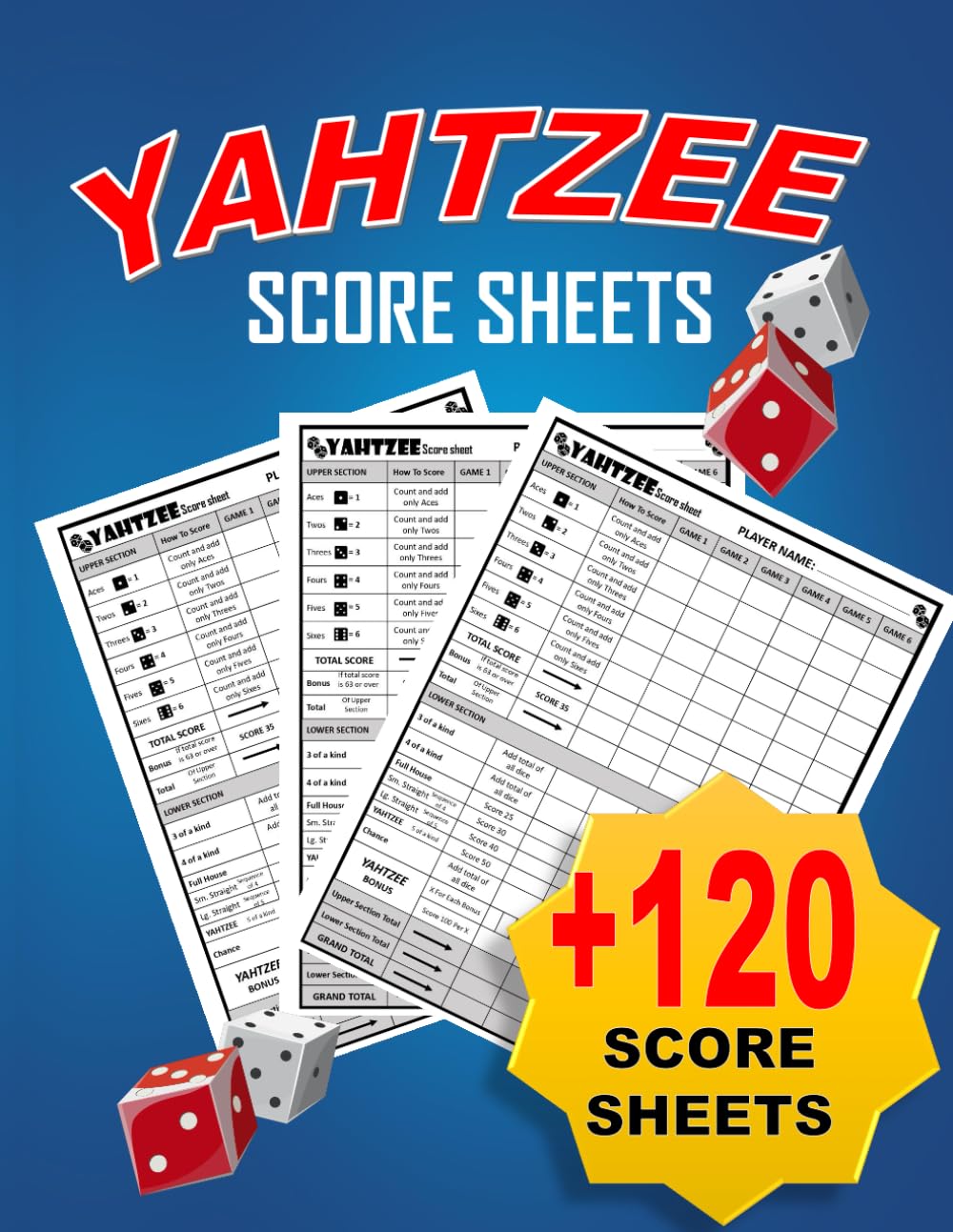capítulo por capítulo baixar Yahtzee Score Sheets For Scorekeeping: Yahtzee Score Pads, 8.5 x 11 Inches Large Print Yahtzee Score Sheets, Over 120 Pages Yahtzee Score Book