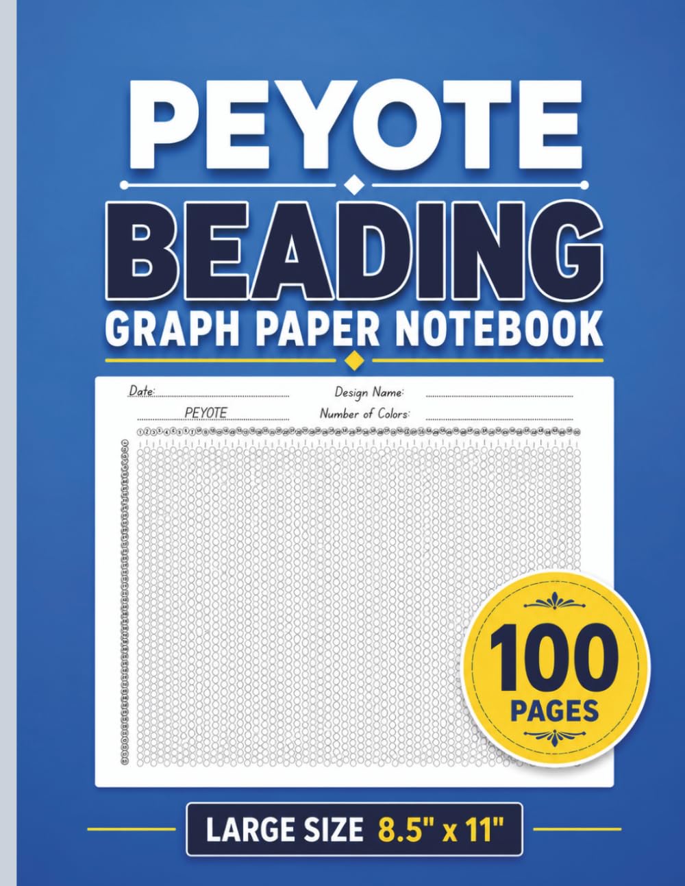 Peyote Stitch Beading Graph Paper Notebook: Large 8.5 x 11 Inches Peyote Beading Pattern Book for Seed Bead Design, Jewelry Making, Pattern Planning, and Bead Weaving with 100 pages baixar livro de graça