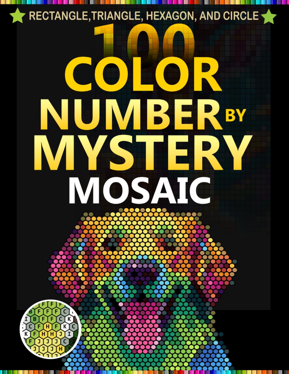Dog Mystery Mosaic Book: 100 Color by Number Pixel Art for Adults & Teens With 4 Unique Shapes in Rectangle,,Triangle, Hexagon and Circle baixar livro de graça