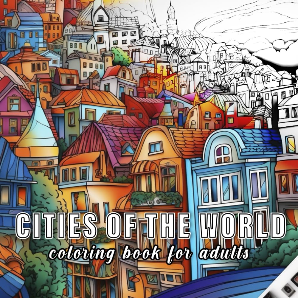 capítulo por capítulo baixar Cities: coloring book for adults with 60 sketches of cities. (World Of Colours)
