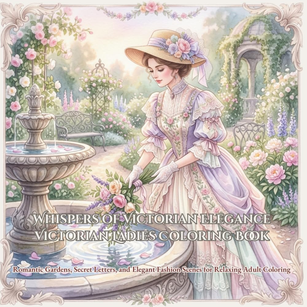ler totalmente Whispers of Victorian Elegance: Victorian Ladies Coloring Book: Romantic Gardens, Secret Letters, and Elegant Fashion Scenes for Relaxing Adult... of Victorian Era Women in Fashion, Arts, T)