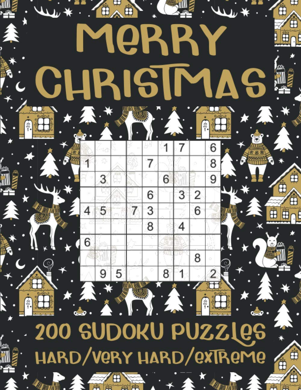 Merry Christmas Sudoku Book: 200 Sudoku Puzzles: Hard - Very Hard - Extreme: Enjoy solving sudoku puzzles during the holidays baixar livro de graça