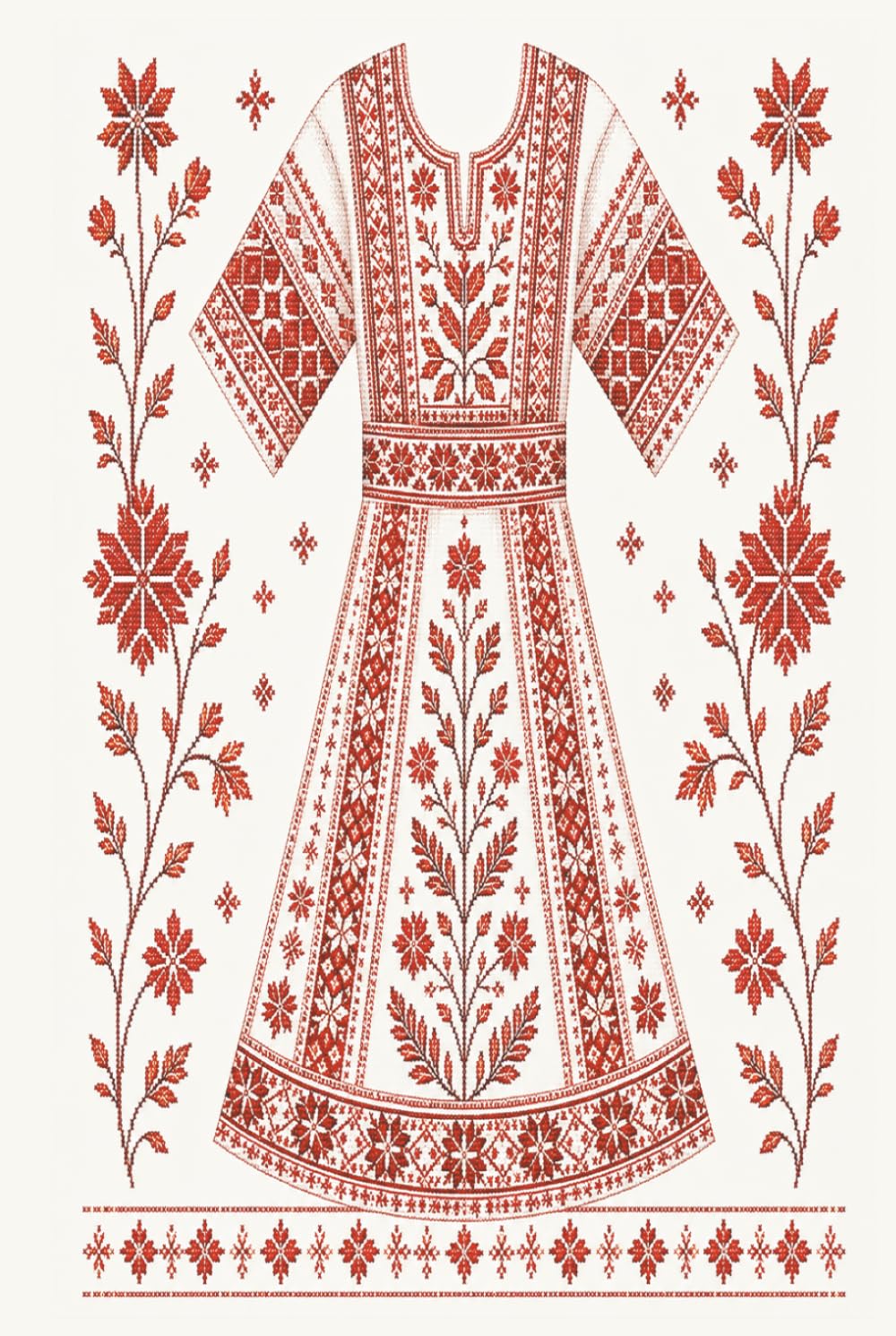 ler totalmente Tatreez Palestinian Embroidery Patterns: Traditional Palestinian Thobe Designs Inspired by Folk Floral Art