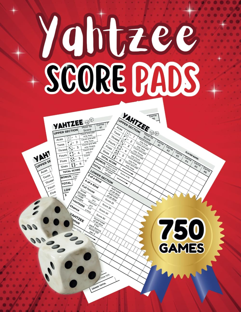 ler totalmente Yahtzee Score Pads: 700+ Score Games for Scorekeeping