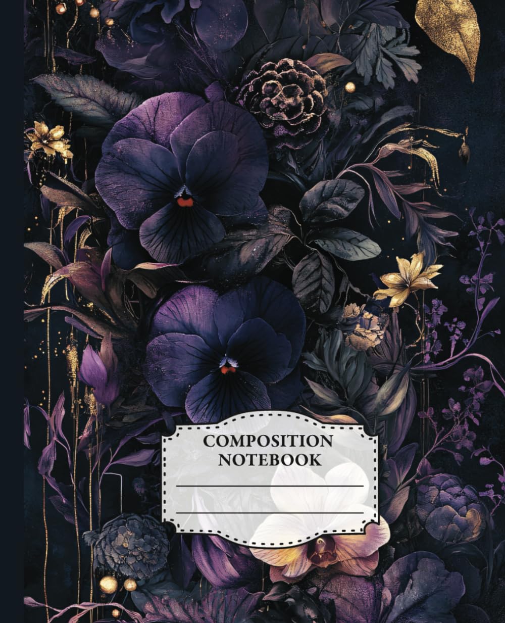 Gothic Botanical Composition Notebook: 110-Page College-Ruled Aesthetic Purple Orchids Journal – An Ideal Gift for Teens, Students, Teachers, Office Workers and Flower lovers baixar o livro de graça