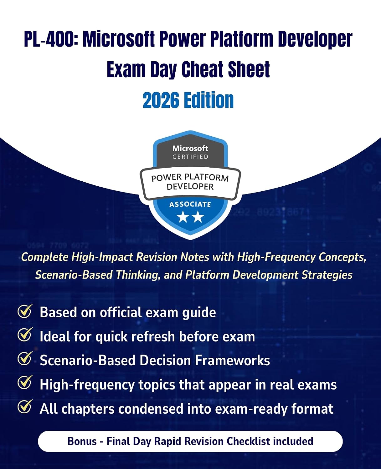 ler totalmente PL‐400: Microsoft Power Platform Developer Exam Day Cheat Sheet – 2026: Complete High-Impact Revision Notes with High-Frequency Concepts, Scenario-Based... Technology Books Book 105) (English Edition)