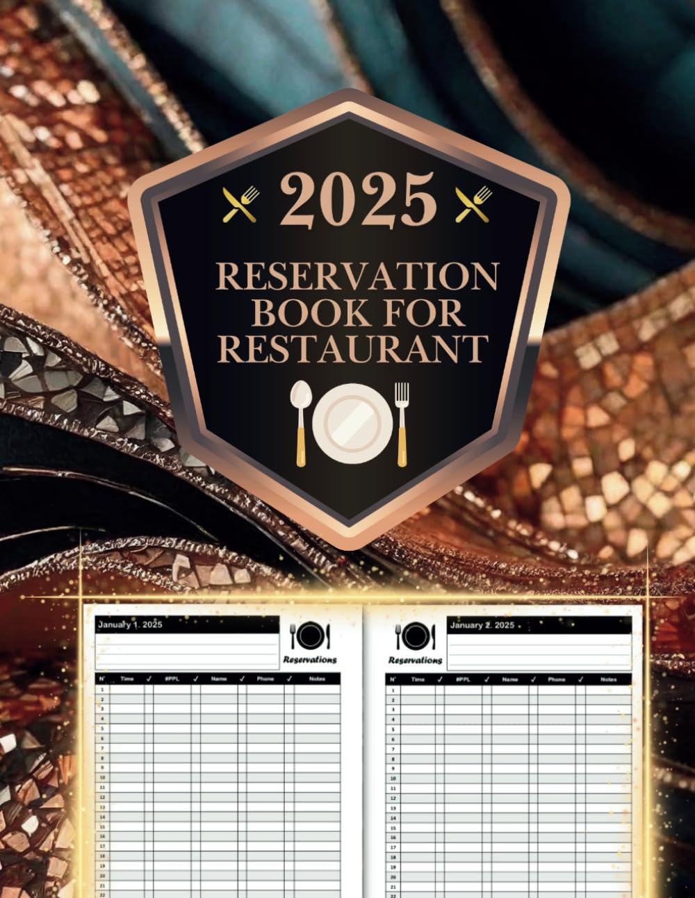 ler totalmente Reservation Book For Restaurant 2025: 365 Day Dated Hostess Table Planner for Hotels