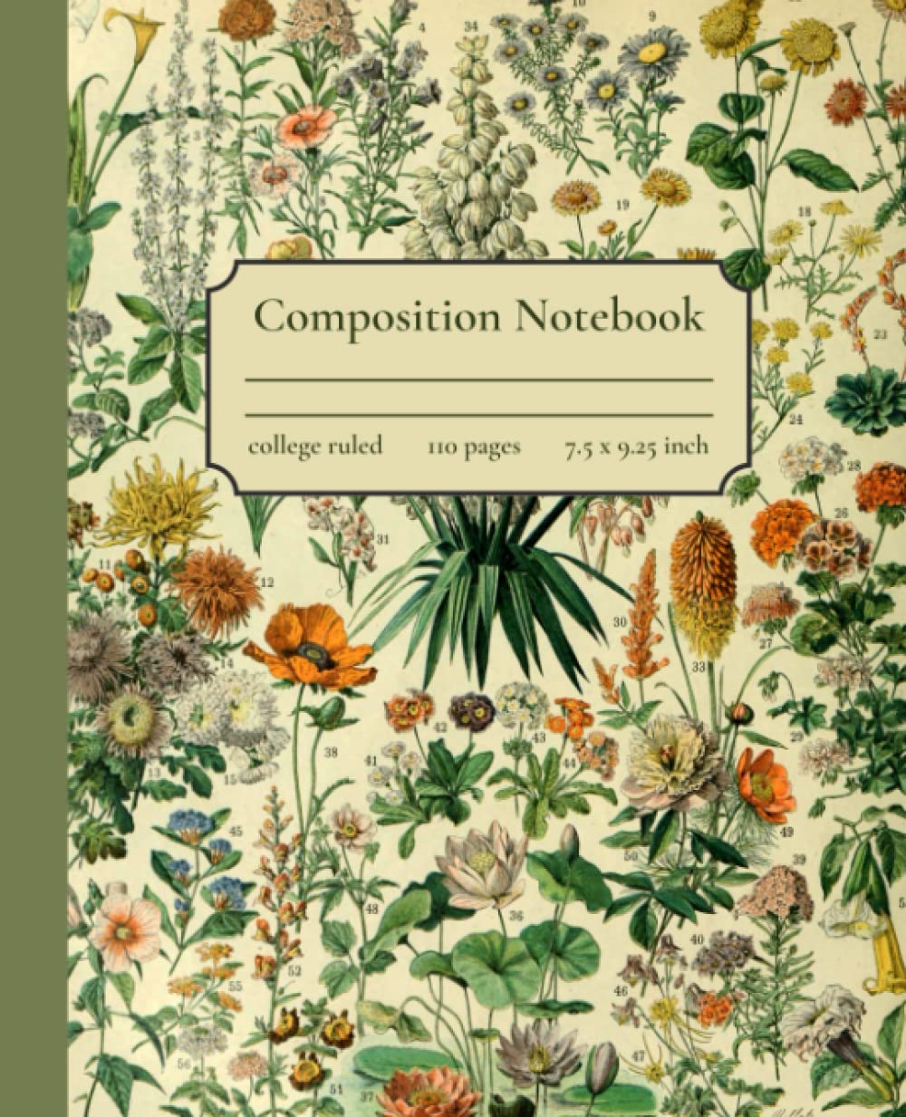 capítulo por capítulo baixar Vintage Composition Notebook: Wild Flower Magic Illustration | Premium Boho Vintage Notebook For Flower & Nature Lovers | 7.5" x 9.25" | 120 Pages | College Ruled