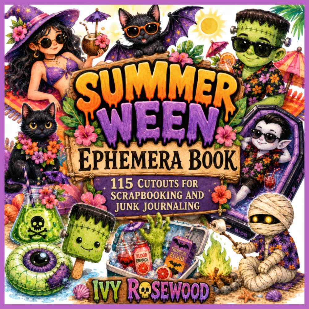 ler totalmente Summerween Ephemera Book: 115 Cutouts for Scrapbooking and Junk Journaling