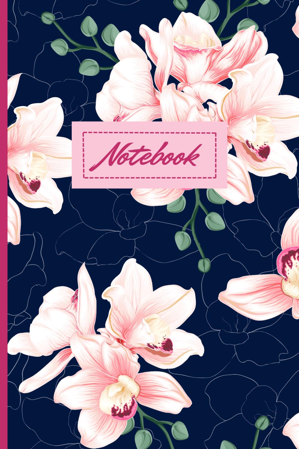 ler totalmente Deep Blue Journal With Pink Flowers For Home, School, College, Work, Or As A Gift For Any Occasion: Notebook