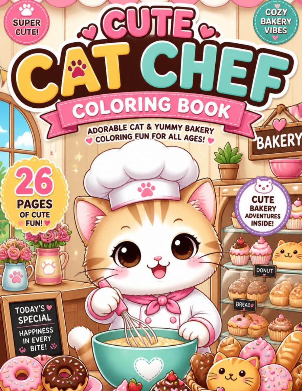 capítulo por capítulo baixar Cute Cat Chef Coloring Book: Adorable Bakery Coloring Pages for Kids & Cat Lovers