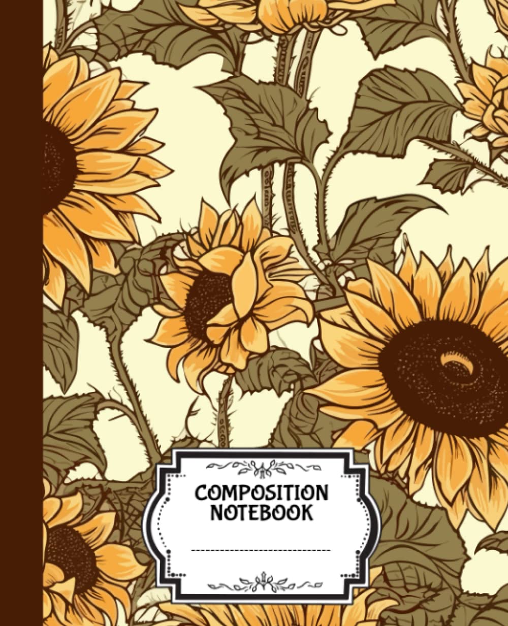 Sunflower Vintage Botanical Composition Notebook: College Ruled 120 pages 7.5" x 9.75" baixar livro de graça