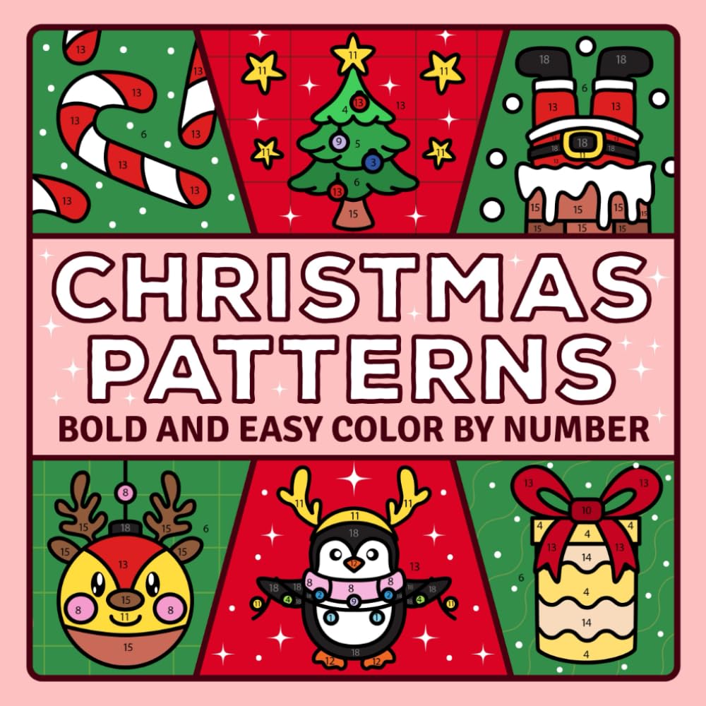 ler totalmente Christmas Patterns Color by Number: Bold and Easy Cozy and Comfy Patterns Coloring Book for Teens and Adults
