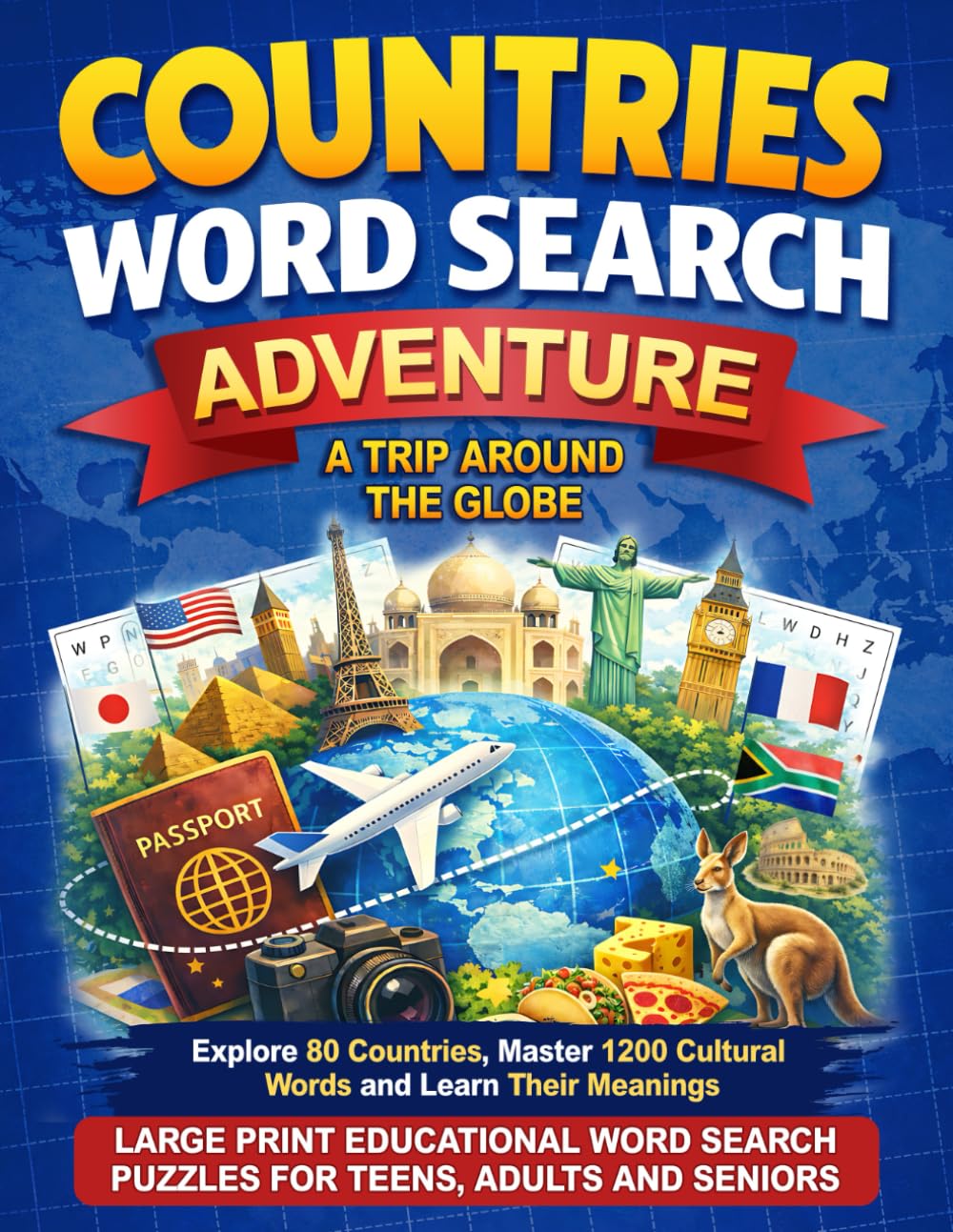 capítulo por capítulo baixar Countries Word Search Adventure: A Trip Around the Globe | Large Print Educational Word Search Puzzles for Teens, Adults and Seniors | Explore 80... 1200 Cultural Words and Learn Their Meanings