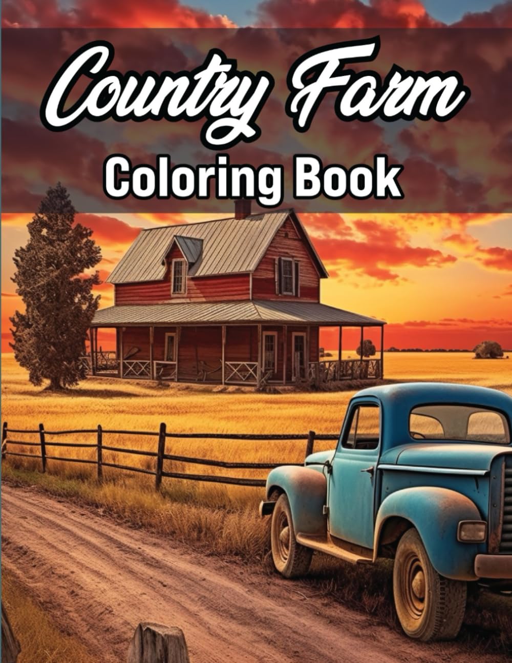Country Farm Coloring Book: A Relaxing and Detailed Illustrations of Farm Life Scenes from Barns, to Animals, and Rural Landscapes for Stress Relief. A Countryside Coloring Book For Adults baixar o livro de graça