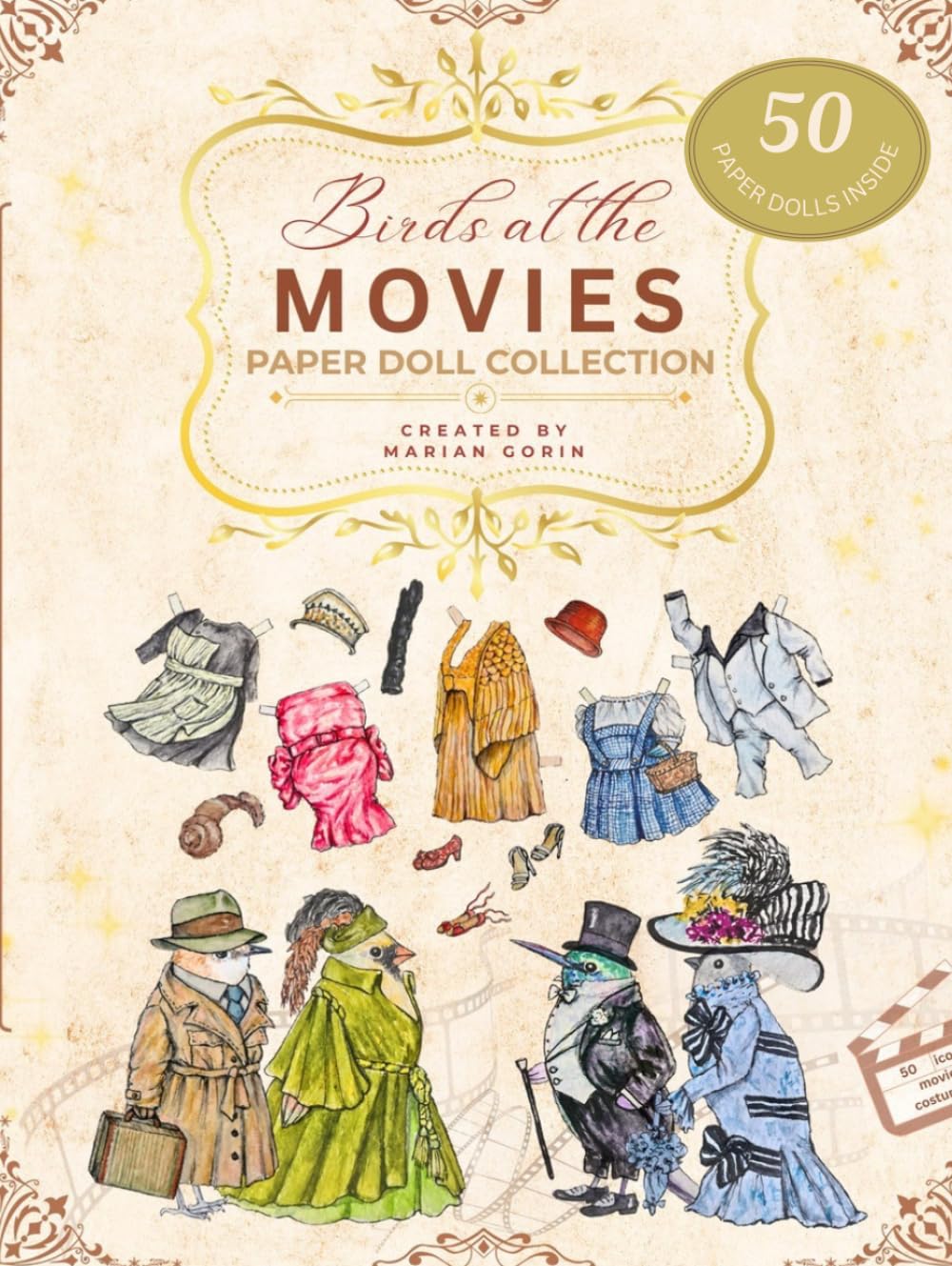 ler totalmente Birds at the Movies: Paper Doll Collection: A Vintage Watercolor Paper Doll Book Featuring 50 Iconic Movie-Inspired Bird Costumes