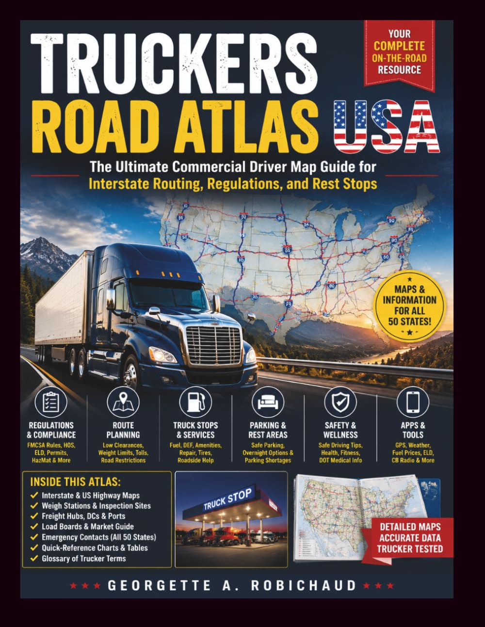 capítulo por capítulo baixar TRUCKERS ROAD ATLAS USA: The Ultimate Commercial Driver Map Guide for Interstate Routing, Regulations, and Rest Stops