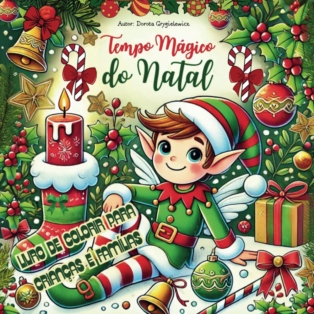 ler totalmente Tempo Mágico do Natal: Livro de colorir para crianças e famílias (Portuguese Edition)