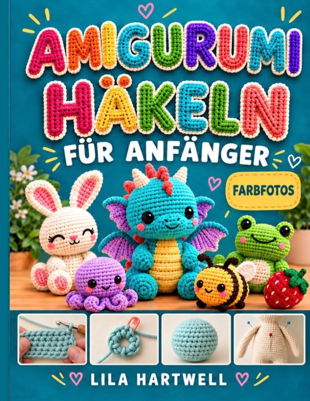 Amigurumi häkeln für Anfänger: Eine Schritt-für-Schritt-Anleitung mit Farbfotos, um die Grundlagen zu lernen, häufige Fehler zu vermeiden und niedliche Tiere & Figuren zu häkeln baixar o livro de graça