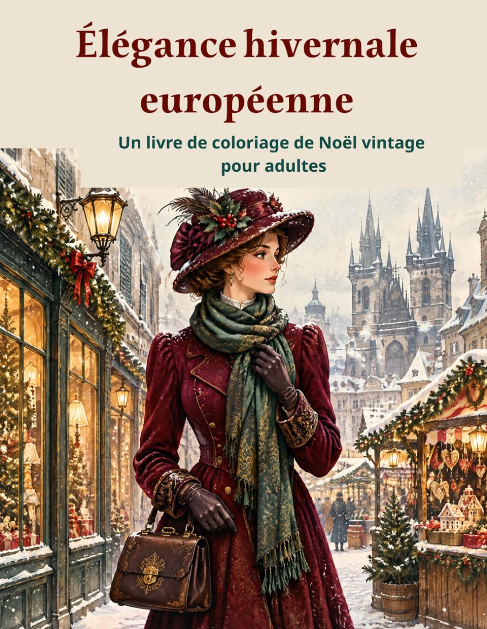 capítulo por capítulo baixar Élégance hivernale européenne Un livre de coloriage de Noël vintage pour adultes: Robes historiques, manteaux, accessoires et scènes festives (French Edition)